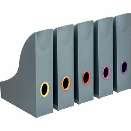 DURABLE OFFICE PRODUCTS Magazine Rack, 2-7/8inWx9-1/2inDx12inH, Anthracite Gray DBL770657